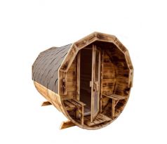 Sudová sauna 250smrk bez kamen s venkovním posezením