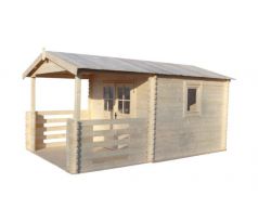 Dřevěný letní domek SANTIAGO 300x300 + 200cm terasa - tloušťka stěny 34mm